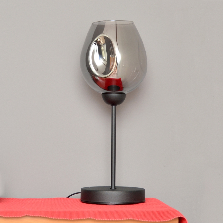 Настільна лампа LILI 1xE27/15W/230V чорний/сірий