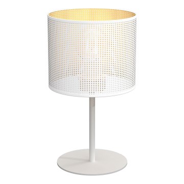 Настільна лампа LOFT SHADE 1xE27/60W/230V діаметр 18 см білий/золотий
