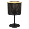 Настільна лампа LOFT SHADE 1xE27/60W/230V діаметр 18 см чорний/золотий