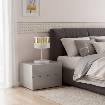 Настільна лампа LUX 1xE27/15W/230V біла/золота