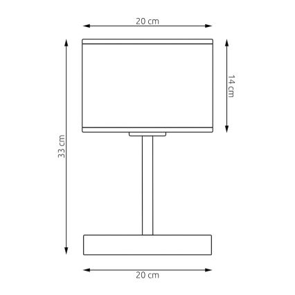 Настільна лампа LUX 1xE27/15W/230V чорна/золота