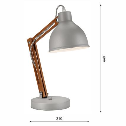 Настільна лампа MARCELLO 1xE27/60W/230V бук - FSC сертифіковано