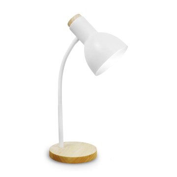 Настільна лампа MARMA 1xE27/40W/230V біла/каучукове дерево