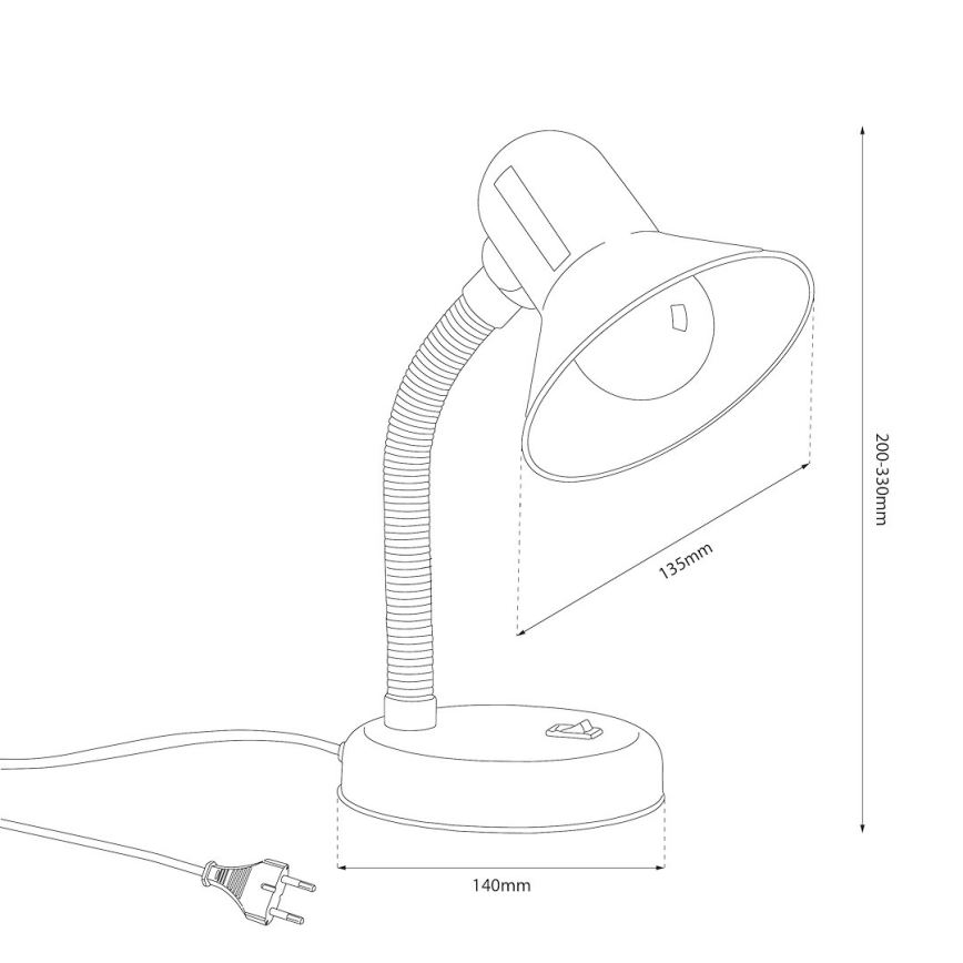 Настільна лампа MENTOR 1xE27/15W/230V червона