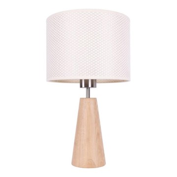 Настільна лампа MERCEDES 1xE27/40W/230V, діаметр 43 см, кремова/дуб