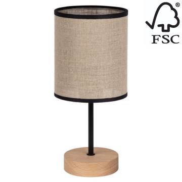 Настільна лампа NEGRO 1xE27/25W/230V дуб – сертифіковано FSC