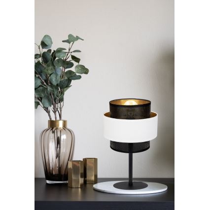 Настільна лампа NESS 1xE27/60W/230V чорний/білий