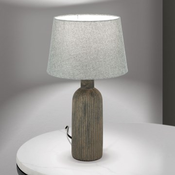 Настільна лампа ORCHID 1xE27/40W/230V кераміка коричневий/сірий