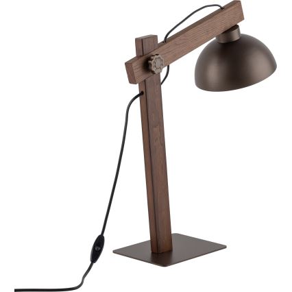 Настільна лампа OSLO 1xE27/15W/230V волоський горіх/коричневий