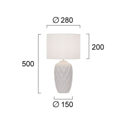 Настільна лампа PINEAPLE 1xE27/40W/230V біла