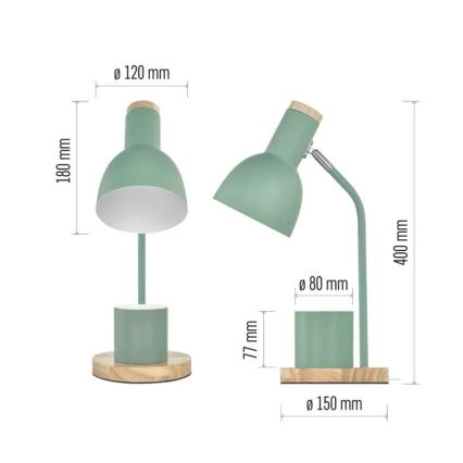 Настільна лампа POPPY 1xE27/25W/230V зелена