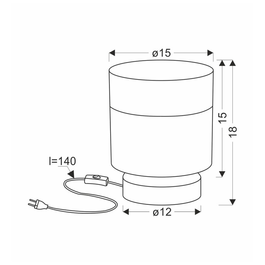 Настільна лампа PORTO 1xE27/60W/230V чорний/коричневий