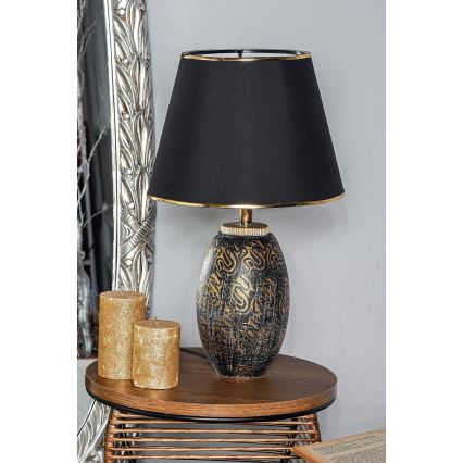 Настільна лампа RAMZES 1xE27/40W/230V чорна/золота