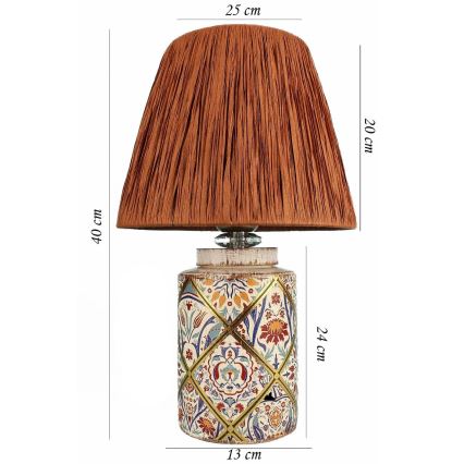 Настільна лампа RAMZES 1xE27/40W/230V рафія