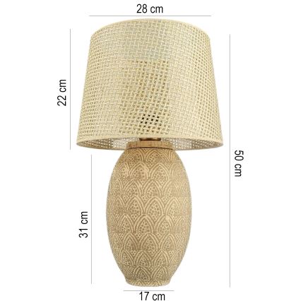 Настільна лампа RAMZES 1xE27/40W/230V золота