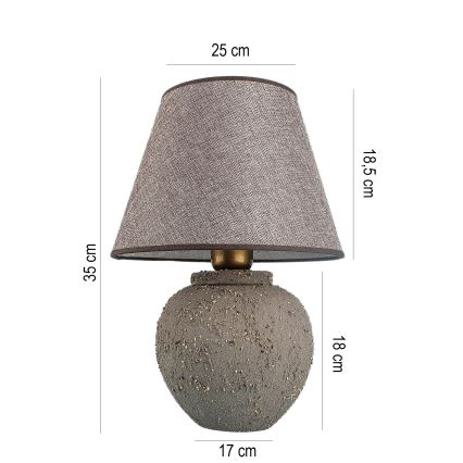 Настільна лампа RAMZES 1xE27/40W/230V коричнева