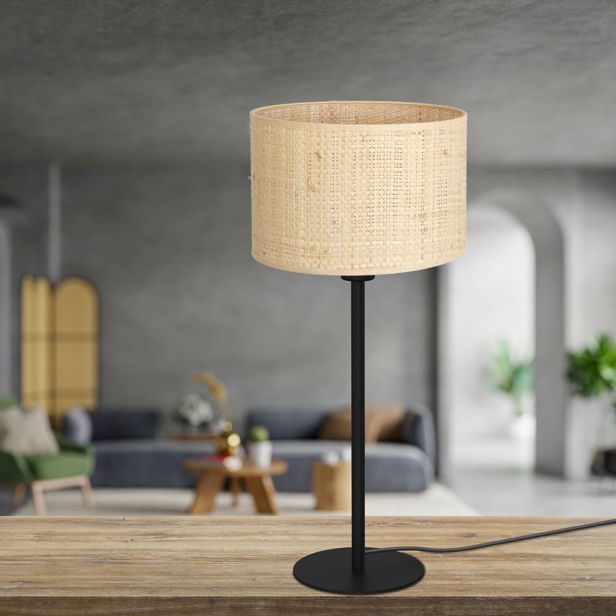 Настільна лампа RATTAN 1xE27/60W/230V діаметр 25 см ротанґ