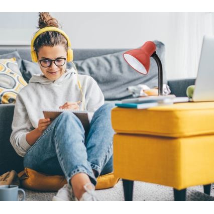 Настільна лампа SMIESZEK 1xE27/40W/230V червона