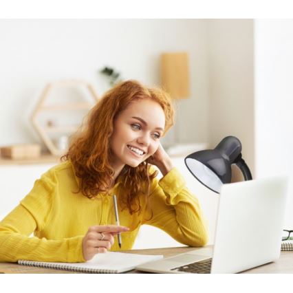 Настільна лампа SMIESZEK 1xE27/40W/230V чорний