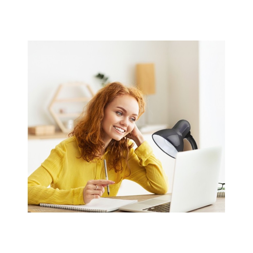 Настільна лампа SMIESZEK 1xE27/40W/230V чорний