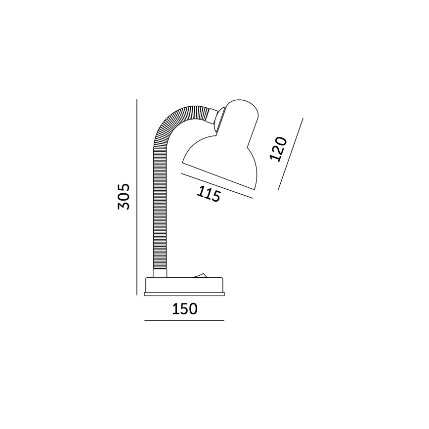 Настільна лампа SMIESZEK 1xE27/40W/230V чорний