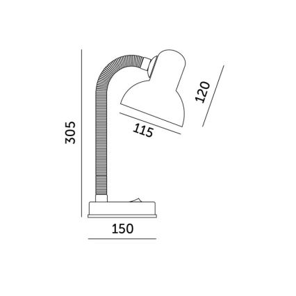 Настільна лампа SMIESZEK 1xE27/40W/230V жовтий