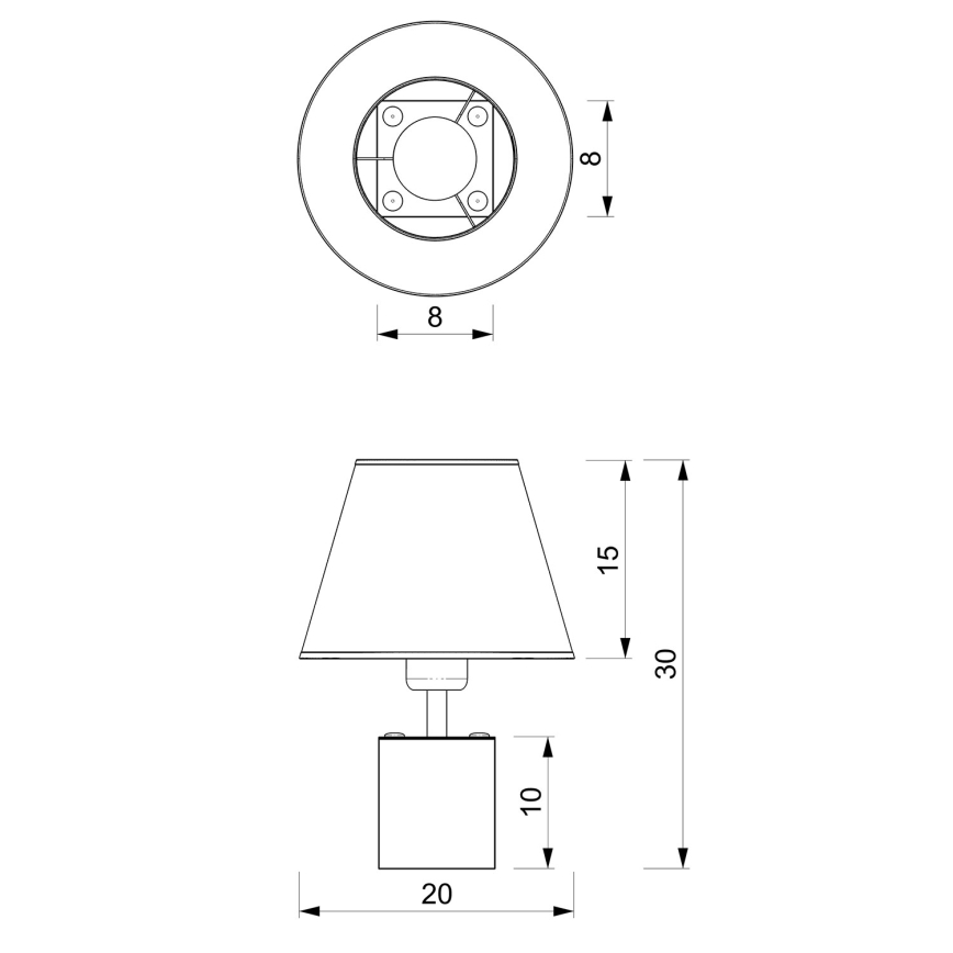 Настільна лампа SODER 1xE27/60W/230V