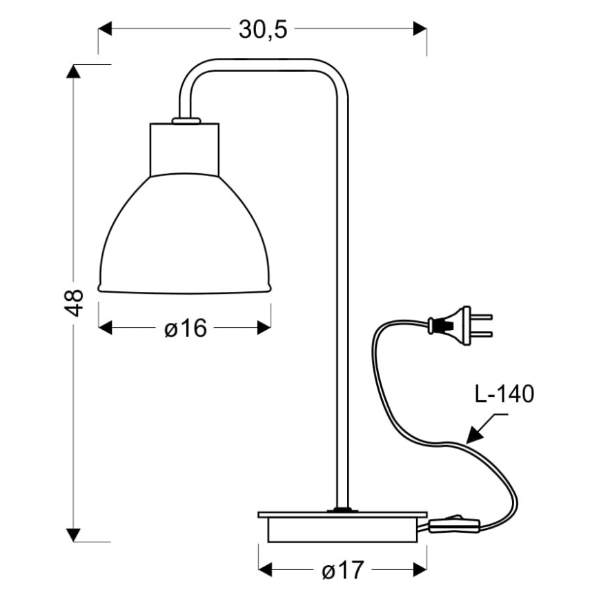 Настільна лампа VARIO 1xE27/60W/230V
