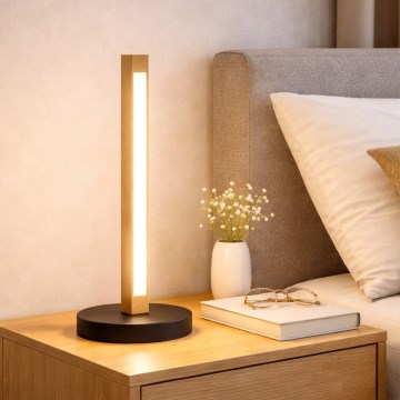 Настільна лампа VERDE LED/10W/230V 3000K дуб/чорна