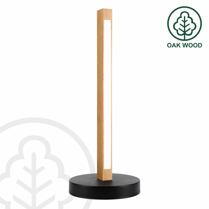 Настільна лампа VERDE LED/10W/230V 3000K дуб/чорна