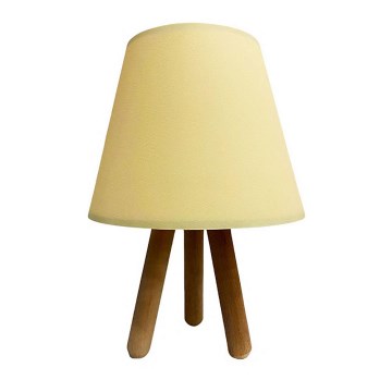 Настільна лампа WOOD 1xE27/60W/230V кремовий