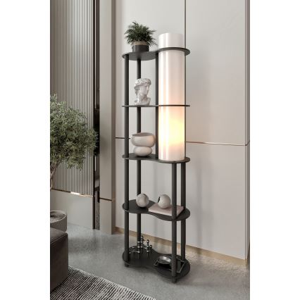 Настільна лампа з поличками NOTO 1xE27/40W/230V чорна