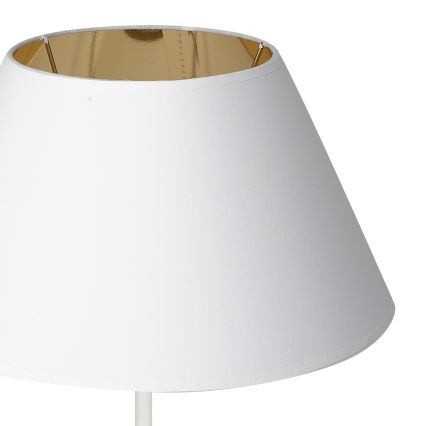 Настільна лампа з USB роз'ємом  1xE27/60W/230V біла