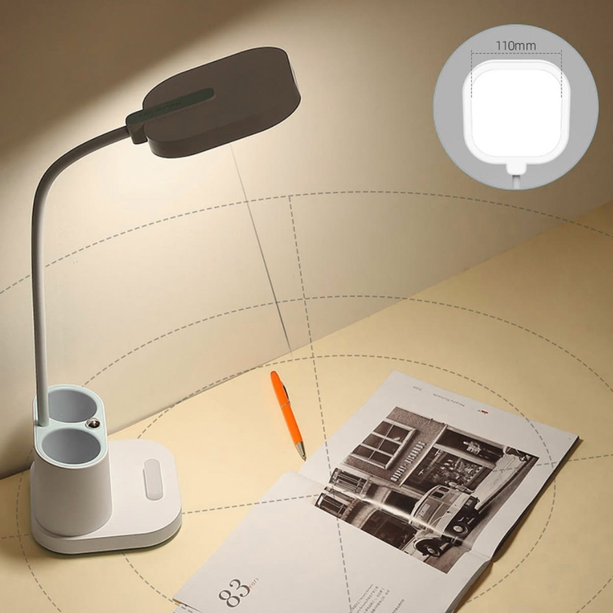 Настільна LED лампа акумуляторна з тримачем та павербанком LED/5W/5V 2400mAh