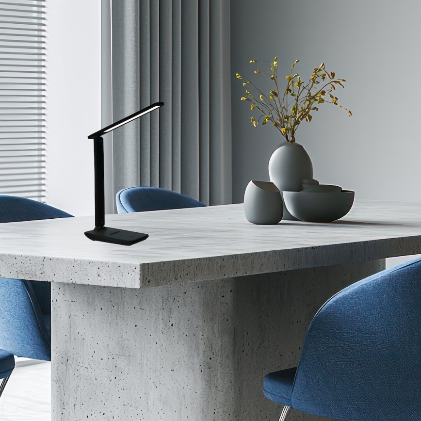 Світлодіодна регульована настільна лампа POST LED/5W/5V 3000-6500K чорна