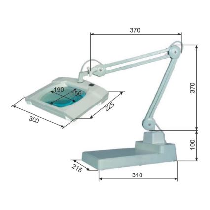 Настільна LED лампа з лупою LED/12W/12/230V