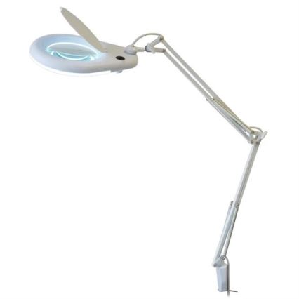 Настільна LED лампа з лупою LED/9W/230V білий/глянцевий хром