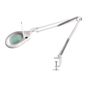 Настільна LED лампа з лупою LED/9W/230V білий/глянцевий хром