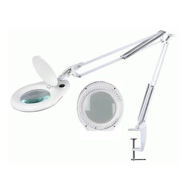 Настільна LED лампа з лупою та затискачем LED/15W/230V