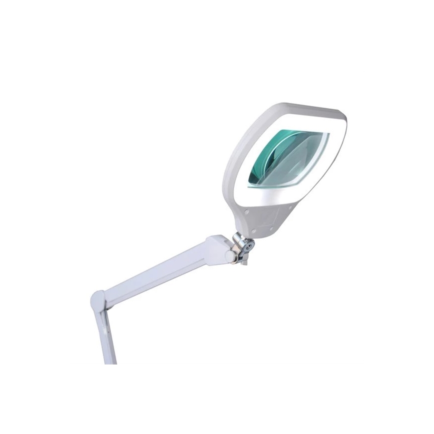 Настільна LED лампа з лупою з регулюванням яскравості LED/12W/230V білий
