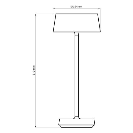 LED Сенсорна вулична настільна лампа з регулюванням яскравості CASABLANCA LED/3,4W/5V USB 3600 mAh IP44 чорний