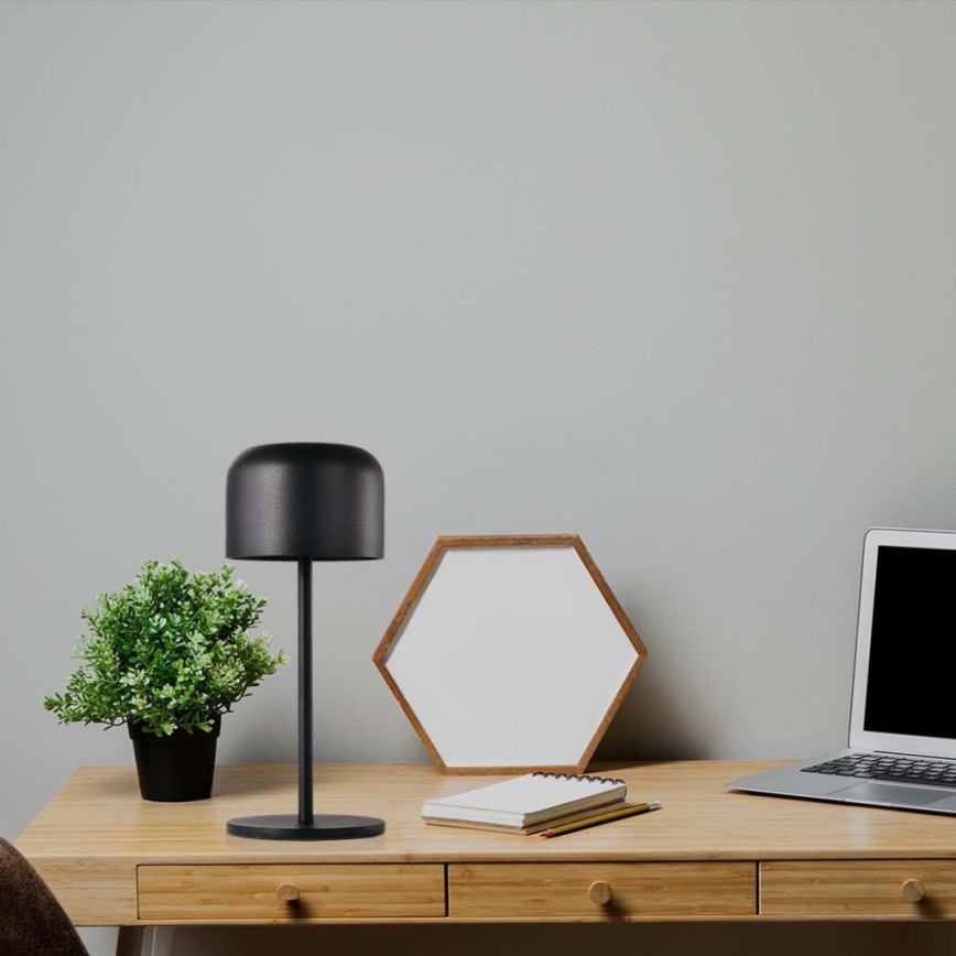 LED Сенсорна настільна акумуляторна лампа з регулюванням яскравості LED/1,5W/5V 2700-5700K IP54 2200 mAh чорний