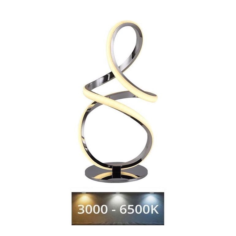 Настільна LED лампа з регулюванням яскравості LED/28W/230V 3000/4000/6500K глянцевий хром