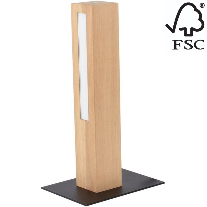 Настільна LED лампа з регулюванням яскравості LEON LED/9W/230V дуб – FSC сертифіковано