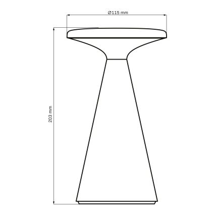 LED Сенсорна вулична настільна лампа з регулюванням яскравості PAROS LED/1,8W/5V USB 1800 mAh IP44 білий