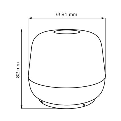 LED Сенсорна вулична настільна лампа з регулюванням яскравості SAMBA LED/1,2W/5V USB 1200 mAh IP44 чорний