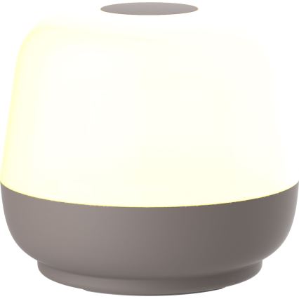 LED Сенсорна вулична настільна лампа з регулюванням яскравості SAMBA LED/1,2W/5V USB 1200 mAh IP44 сірий