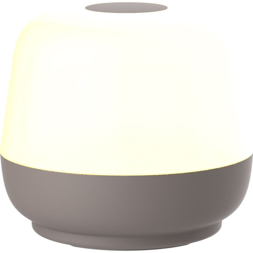 LED Сенсорна вулична настільна лампа з регулюванням яскравості SAMBA LED/1,2W/5V USB 1200 mAh IP44 сірий