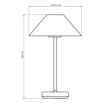LED Сенсорна вулична настільна лампа з регулюванням яскравості SERENGETI LED/3,4W/5V USB 3600 mAh IP44 чорний