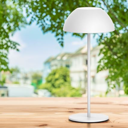 LED Сенсорна вулична настільна лампа з регулюванням яскравості TANZANIA LED/1,8W/5V USB 1800 mAh IP44 білий